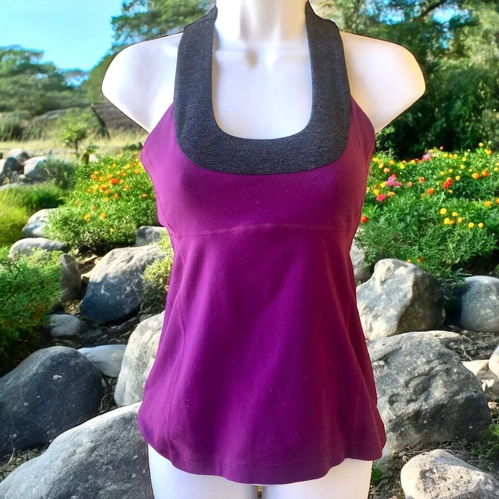 Lululemon Tank Top Scoop Neck Mesh Racerback Yoga